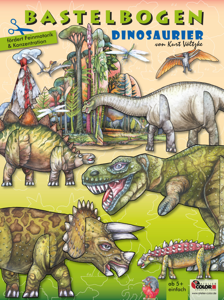 Bastelbogen Dinosauerier