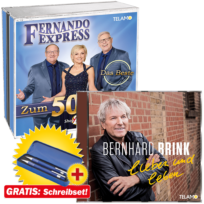 Bernhard Brink - lieben und leben + Ferdo Express - Das Beste zum 50. Jubiläum + GRATIS Schreibset