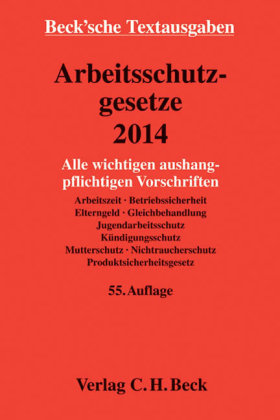 Arbeitsschutzgesetze (ArbSchG) 2014