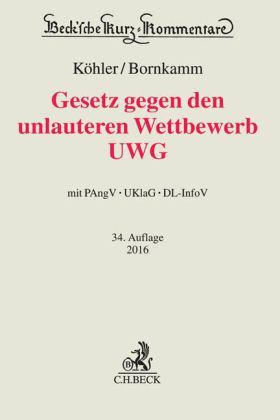 Gesetz gegen den unlauteren Wettbewerb (UWG), Kommentar