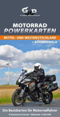 Motorrad Powerkarten Mittel- und Westdeutschland + Böhmerwald, 8 Bl.