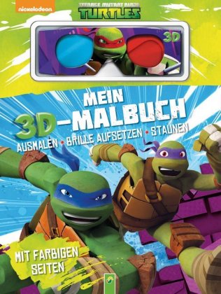 Mein 3D-Malbuch - Teenage Mutant Ninja Turtles, m. 3D-Brille