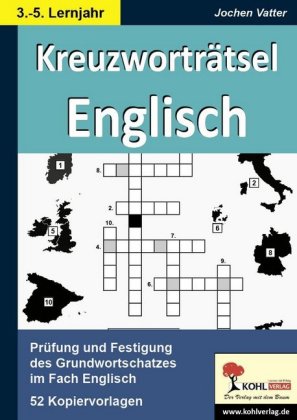 Kreuzworträtsel Englisch - 3.-5. Lernjahr