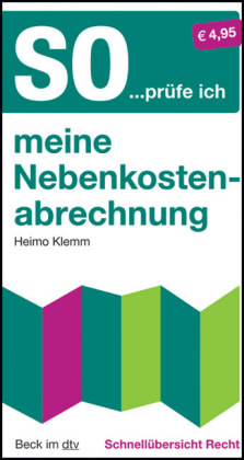 So . . . prüfe ich meine Nebenkostenabrechnung