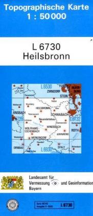 Topographische Karte Bayern Heilsbronn