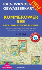 Rad-, Wander- & Gewässerkarte Kummerower See, Mecklenburgische Schweiz