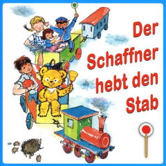 Der Schaffner hebt den Stab