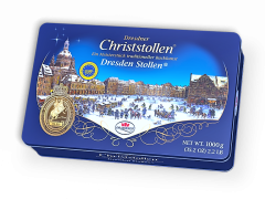 Dresdner Christstollen 1000g in edler Metalldose