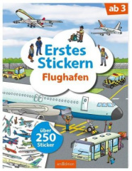 Erstes Stickern Flughafen