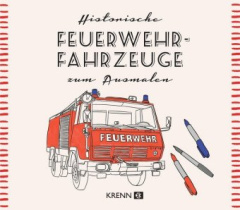 Historische Feuerwehrfahrzeuge zum Ausmalen