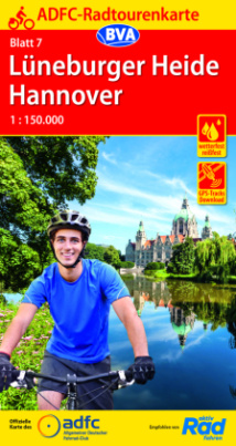 ADFC-Radtourenkarte 7 Lüneburger Heide /Hannover 1:150.000, reiß- und wetterfest, GPS-Tracks Download