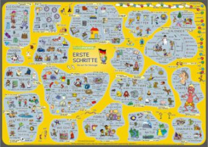 mindmemo Lernposter - Erste Schritte - Deutsch für Einsteiger - Vokabeln lernen mit Bildern