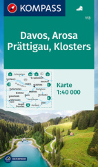 KOMPASS Wanderkarte Davos, Arosa, Prättigau, Klosters