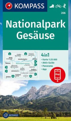 KOMPASS Wanderkarte 206 Nationalpark Gesäuse 1:25000