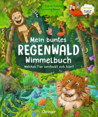 Mein buntes Regenwald Wimmelbuch. Welches Tier versteckt sich hier?