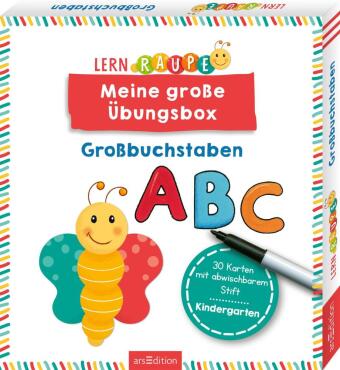 Lernraupe - Meine große Übungsbox Großbuchstaben