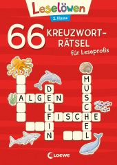 66 Kreuzworträtsel für Leseprofis - 2. Klasse (Rot)