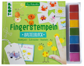 Fingerstempeln. Bastelblock mit Stempelfarbe