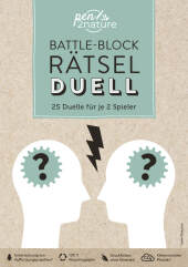 Battle-Block Rätsel-Duell | Spieleblock mit 25 Duellen für je 2 Spieler