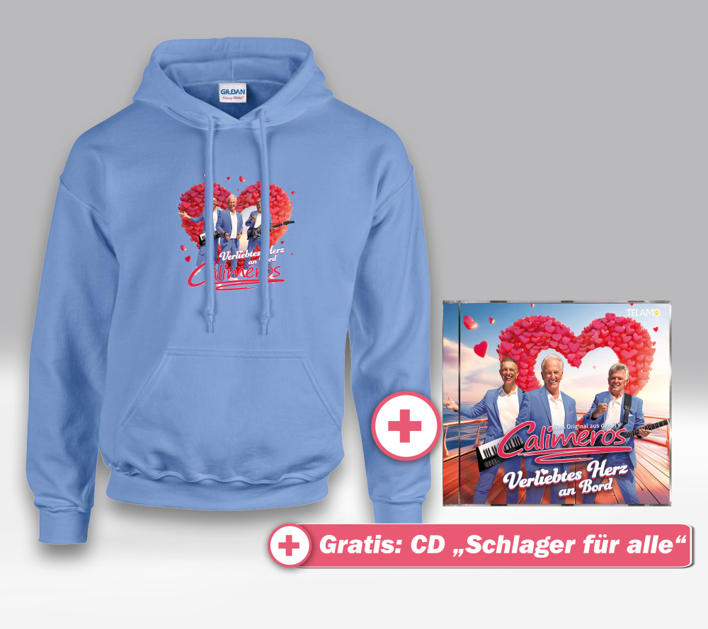 Verliebtes Herz an Bord Fan-Set Kapuzenpulli (XL) + CD + GRATIS CD