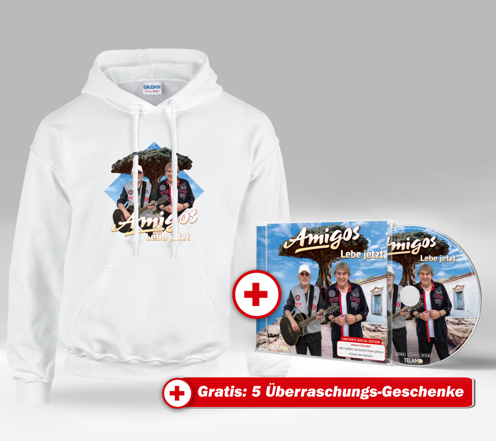 Lebe jetzt Fan-Set Kapuzenpulli (M) + CD